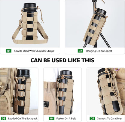 Molle Water Bottle Holder for 20 32 36 48 Oz Water Bottle