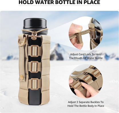 Molle Water Bottle Holder for 20 32 36 48 Oz Water Bottle